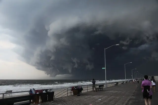 A summer storm in 2012 that may approximate Rockaway's current mood.